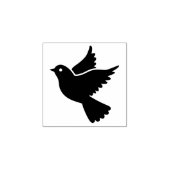 Eenvoudig mooi vredesduif-silhouet (met oog) rubberstempel (Afrduk)