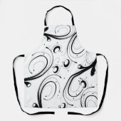 Eenvoudig mooi zwart-wit schuifwiel schort (Voorkant)