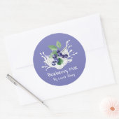 Eenvoudig Mooie Blauwebesmilk Etiket (Envelop)