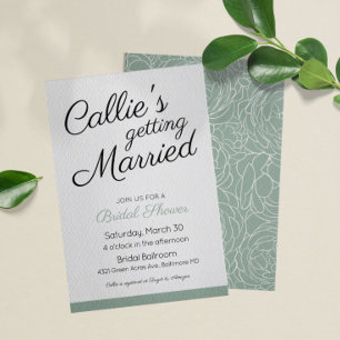 Eenvoudig mooie Bridal Shower-uitnodiging Kaart