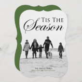 Eenvoudig mooie kerstfotokaarten feestdagenkaart (Voorkant / Achterkant)