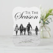 Eenvoudig mooie kerstfotokaarten feestdagenkaart (Staand voorkant)