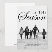 Eenvoudig mooie kerstfotokaarten feestdagenkaart (Voorkant / Achterkant)