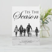 Eenvoudig mooie kerstfotokaarten feestdagenkaart (Staand voorkant)