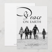 Eenvoudig mooie kerstfotokaarten feestdagenkaart (Voorkant / Achterkant)