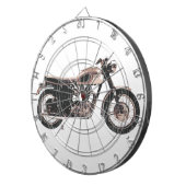 Eenvoudig mooie klassieke motorfiets dartbord (Voorkant Rechts)
