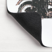 Eenvoudig mooie klassieke motorfiets muismat (Hoek)