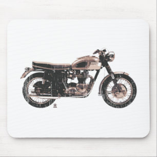 Eenvoudig mooie klassieke motorfiets muismat