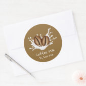 Eenvoudig Mooie Koffie Melk Etiket (Envelop)