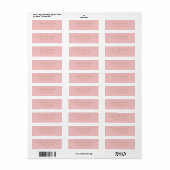 Eenvoudig Mooie Roze Bruiloftsshower Retouradres Etiket (Full Sheet)
