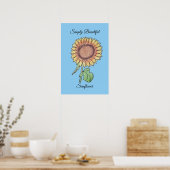 Eenvoudig Mooie Zonnebloem Poster (Keuken)