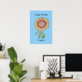 Eenvoudig Mooie Zonnebloem Poster (Thuiskantoor)