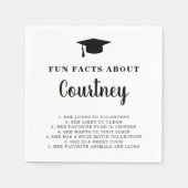 Eenvoudig mortierraad Fun Facts Modern Afstuderen Servet (Voorkant)