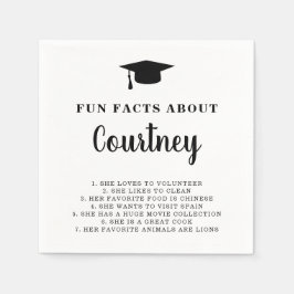 Eenvoudig mortierraad Fun Facts Modern Afstuderen Servet