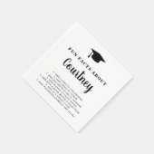 Eenvoudig mortierraad Fun Facts Modern Afstuderen Servet (Hoek)