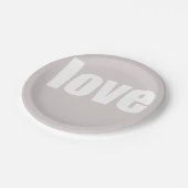 Eenvoudig mosterd roze minimalistisch huwelijk papieren bordje (Gekanteld)