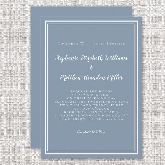 Eenvoudig mosterdblauw modern minimalistisch grafi kaart