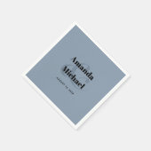 Eenvoudig mosterdblauw modern minimalistisch huwel servet (Hoek)