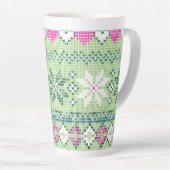 Eenvoudig Motifpatroon 2 Latte Mok (Rechterhoek)