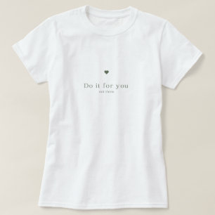 Eenvoudig Motivatie wit T-shirt met hart