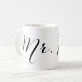 Eenvoudig Mr Script Stijlvolle Moderne Bruidegom T Koffiemok (Voorkant links)
