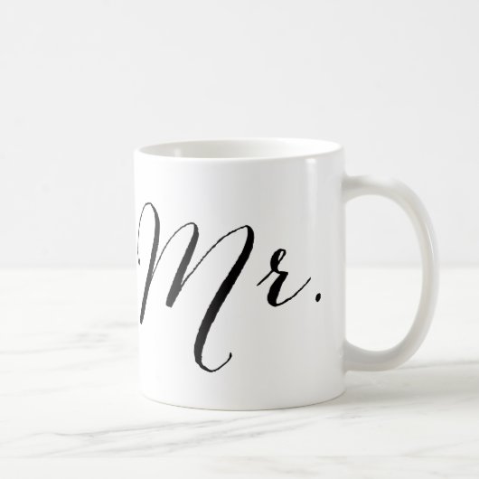 Eenvoudig Mr Script Stijlvolle Moderne Bruidegom T Koffiemok (Rechts)