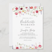 Eenvoudig Multicolor Wildflower vrijgezellenweeken Kaart (Voorkant)