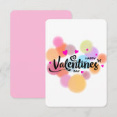 Eenvoudig Multicolour Valentijnsdag Wenskaart Bedankkaart (Voorkant / Achterkant)