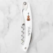 Eenvoudig muziekinstrument viool kurkentrekker (Voorkant)