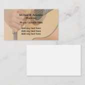 Eenvoudig muzikaal muziekontwerp visitekaartje (Voorkant / Achterkant)