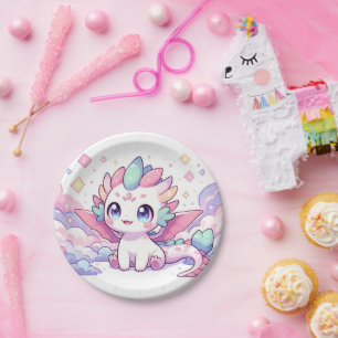 Eenvoudig mythisch Dragon-Baby shower Papieren Bordje