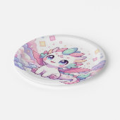 Eenvoudig mythisch Dragon-Baby shower Papieren Bordje (Gekanteld)