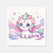 Eenvoudig mythisch Dragon-Baby shower Servet (Voorkant)