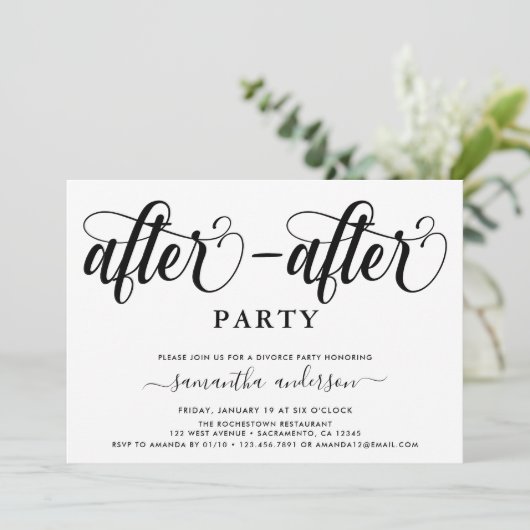 Eenvoudig na scheidingspartner na partij kaart (Staand voorkant)