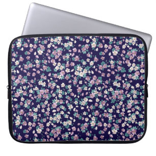 Eenvoudig naadloos bloempatroon met heldere kleurs laptop sleeve