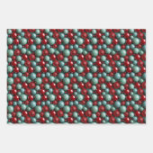 Eenvoudig naadloos kerstrood en groen Ornament Inpakpapier Vel (Voorkant 3)