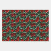 Eenvoudig naadloos kerstrood en groen Ornament Inpakpapier Vel (Voorkant 2)