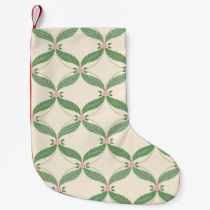 Eenvoudig naadloos patroon. Raster van bladeren en Kleine Kerstsok