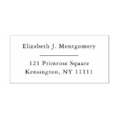 Eenvoudig naamadres rubberstempel (Afrduk)