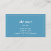 Eenvoudig naamblauw Visitekaartje voor mensvogels (Achterkant)