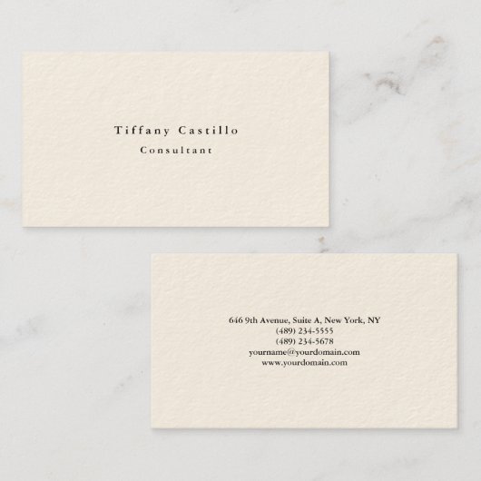 Eenvoudig naamloze handtekeningen, modern visitekaartje (Voorkant / Achterkant)