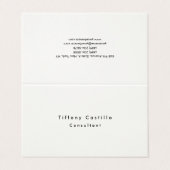 Eenvoudig naamloze handtekeningen, modern visitekaartje (Buitenkant ongevouwen)