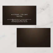 Eenvoudig naamloze Sepia Professional Uniek Visitekaartje (Voorkant / Achterkant)