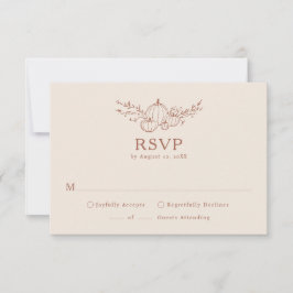 Eenvoudig najaar RSVP kaartje