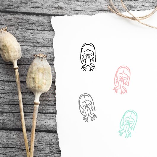 Eenvoudig Namaste-gebed Rubberstempel