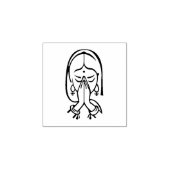 Eenvoudig Namaste-gebed Rubberstempel (Afrduk)