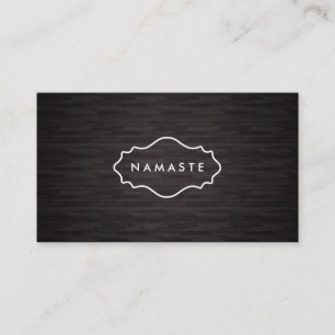 Eenvoudig Namaste Yoga Dark Wood Visitekaartje