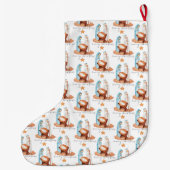 Eenvoudig 'nativeschermenscript voor prettige kers grote kerstsok (Achterkant)