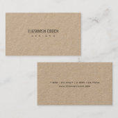 Eenvoudig natuurlijk professioneel visitekaartje (Voorkant / Achterkant)