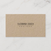 Eenvoudig natuurlijk professioneel visitekaartje (Voorkant)